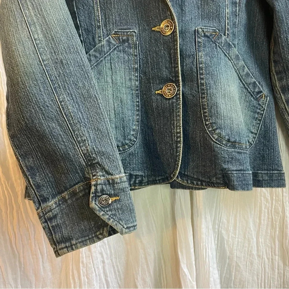67% OFF❣️Jeanstar Distressed Jean Jacket Blazer-style, M - Picture 10 of 12